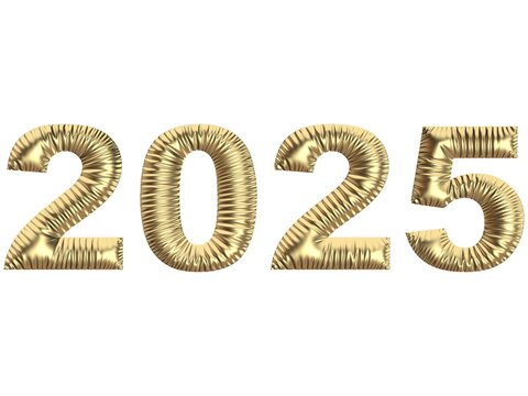 Jahr 2025 goldfarben