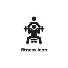 simple black fitness icon design template