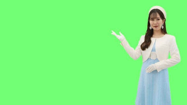 親善大使　手差し　クロマキー　合成素材