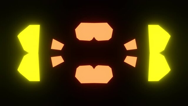 Pulsating neon psychedelic techno VJ seamless loop abstract background. 4K screensaver for night club.