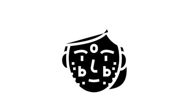 combination skin glyph icon animation