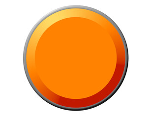 orange button isolated on white