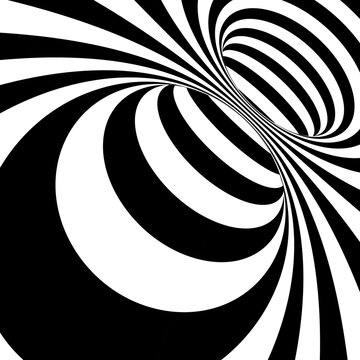 Black and white abstract background. Hypnotic image. Eps 10 © Kateryna