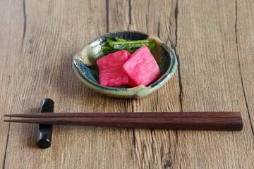 保平かぶと野沢菜の漬け物　長野県・松本市奈川