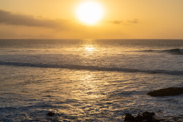 Obraz premium sunset on the beasc 