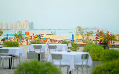 outdoor restaurant at sealine