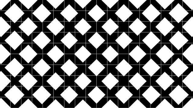 black and white same less looping grid lines background animation.