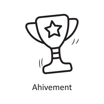 Achivement vector outline Icon Design illustration. Business Symbol on White background EPS 10 File