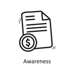 Awareness vector outline Icon Design illustration. Business Symbol on White background EPS 10 File