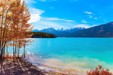 The waters of Abraham Lake