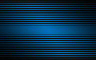 Dark black and blue horizontal lines pattern. Abstract vector background. Technology concept