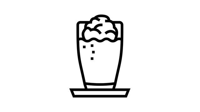 frappe coffee line icon animation