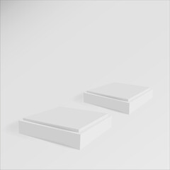 Pedestal for display. Platform for design. Realistic 3D empty podium