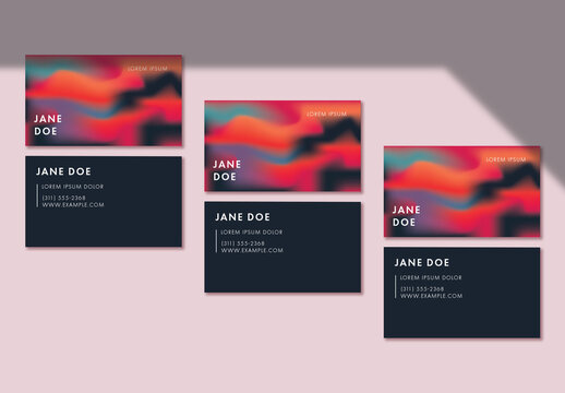 Multi Coloured Gradient Buisness Card