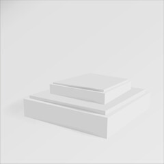 Pedestal for display. Platform for design. Realistic 3D empty podium