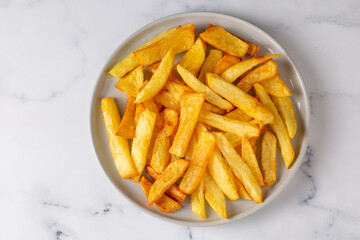 Turkish style handmade french fries, Turkish name; Ev yapımı patates kizartmasi