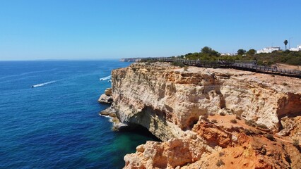 Fototapeta na wymiar Drone shots of Algarve, Portugal's magnificent coastline