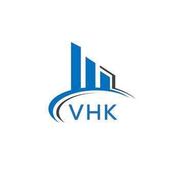 VHK letter logo. VHK blue image. VHK Monogram logo design for entrepreneur and business. VHK best icon.	
