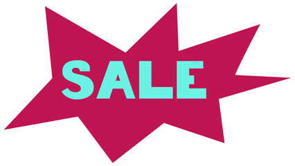 An abstract transparent sale burst shape element. 