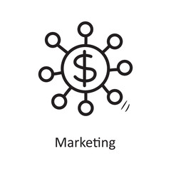 Marketing vector outline Icon Design illustration. Business Symbol on White background EPS 10 File