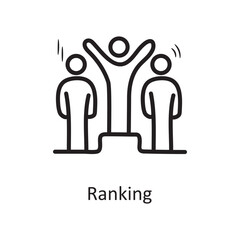 Fototapeta premium Ranking vector outline Icon Design illustration. Business Symbol on White background EPS 10 File
