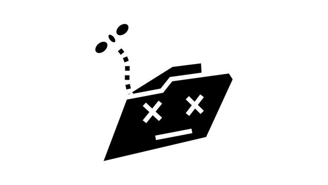 empty folder glyph icon animation