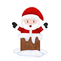Santa Claus with chimney