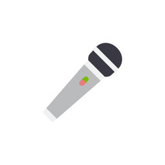 Microphone icon in color, isolated on white background 