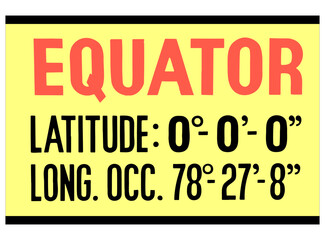 The Equador line, sign of the Middle of the World in Ecuadoe