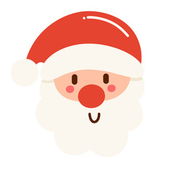 Head Santa claus christmas icon.