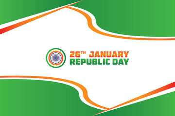 Indian flag happy republic day concept, 26 January Indian happy republic day background Vector Illustration.