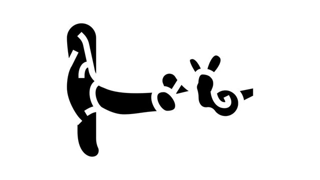 ear human organ glyph icon animation