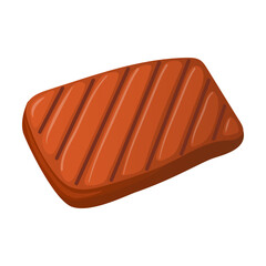 Raw cutlet, frozen semi finished products. Product vector ingredient illustration isolated on white background