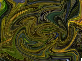 Glowing particles liquid dynamic flow. Trendy fluid cover design