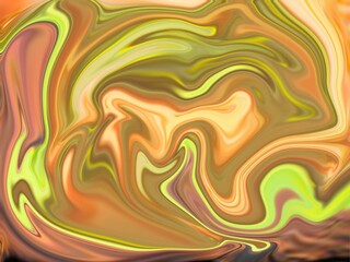 Glowing particles liquid dynamic flow. Trendy fluid cover design