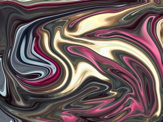 Glowing particles liquid dynamic flow. Trendy fluid cover design