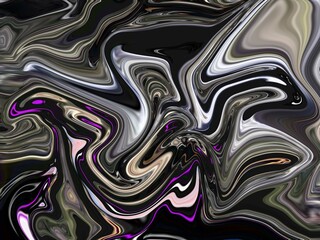 Glowing particles liquid dynamic flow. Trendy fluid cover design