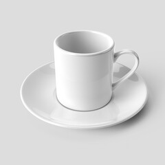 3d illustration - White espresso cup