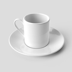 3d illustration - White espresso cup