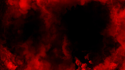 Dark red smoke or clouds content frame bg - abstract 3D rendering