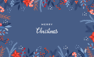 Merry Christmas and New Year. Beautiful phrase for your design. Letting. Nice Christmas cards. Vector illustration.