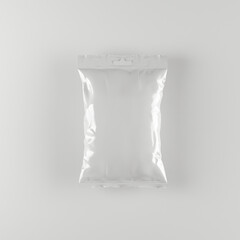 3d rendering - White foil bag