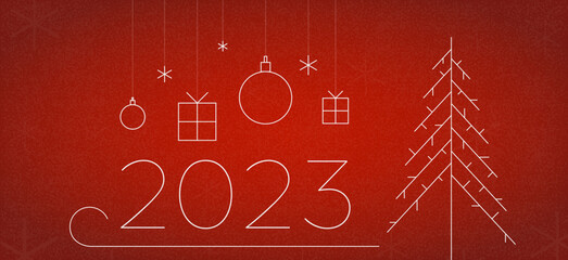 Happy new year card from the world. Red background.
