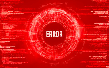 Obraz premium Errors in the protection of the Internet network.