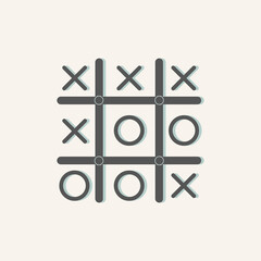 Tic tac toe game icon. Vector illustration - 550041991