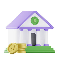 Bank Accounting Finance 3D Illustration