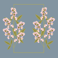 Vector illustration of beautiful floral frame for wedding, anniversary, birthday and party. Card design, party invitation, print, clip art, business ad