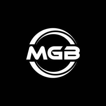 MGB letter logo design with black background in illustrator, vector logo modern alphabet font overlap style. calligraphy designs for logo, Poster, Invitation, etc.