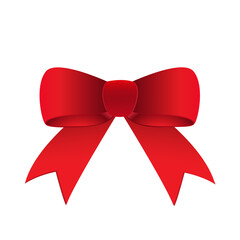 Red bow isolated