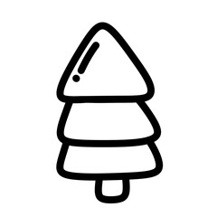 Christmas tree line Icon.